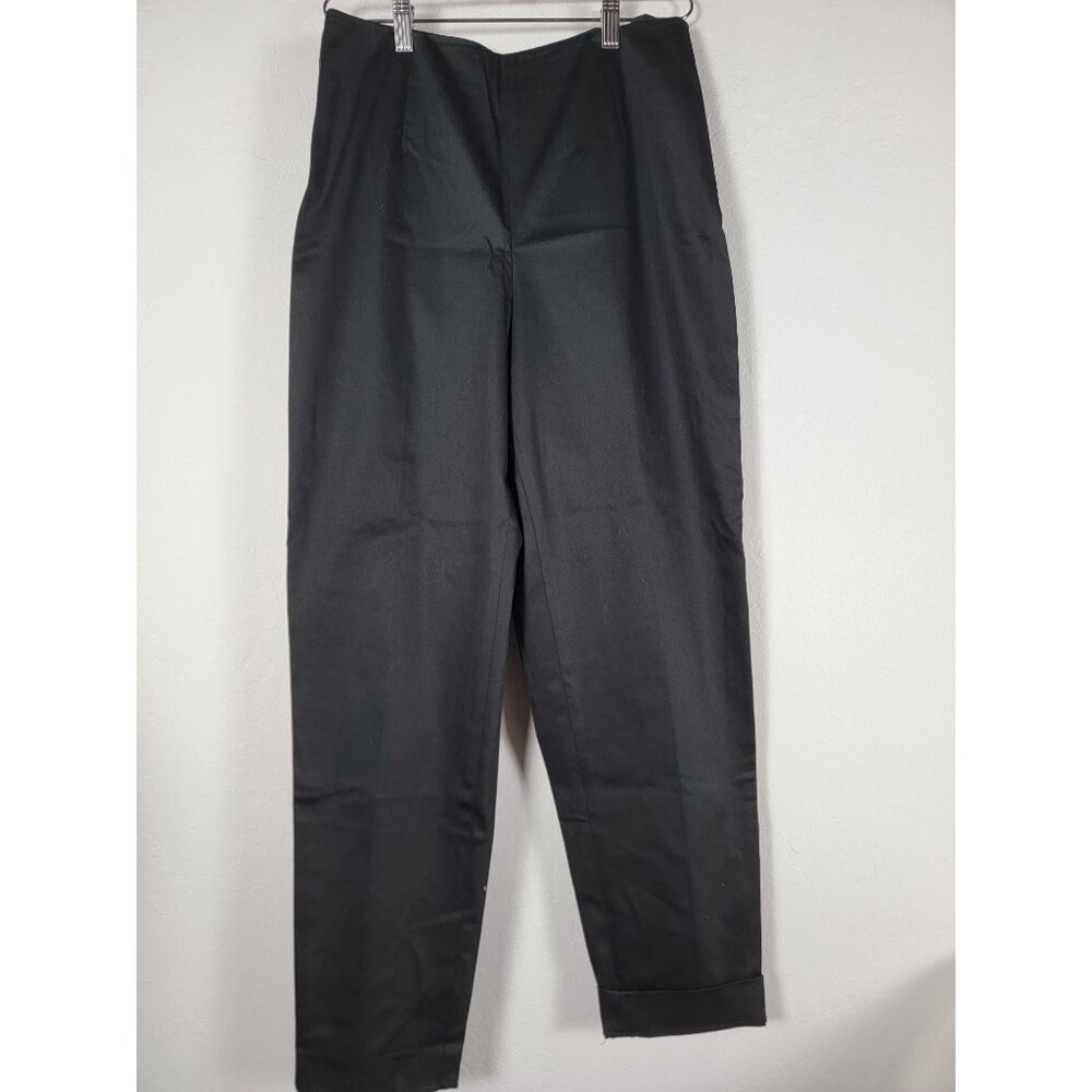 Talbots Womens Stretch Black Straight Leg High Rise Dress Pants Size 8 Career